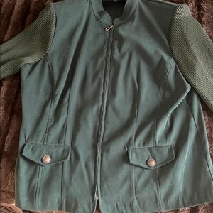 faux suede blazer Y2K